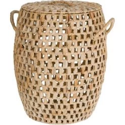 Kave Home - Panier Avec Poignée Zaya Fibres Naturelles 55 Cm - Naturel