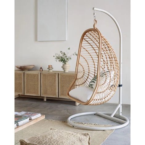 Kave Home - Fauteuil Suspendu Sur Pied Ekaterina - Naturel 5 Kave Home - Fauteuil Suspendu Sur Pied Ekaterina - Naturel – Image 3