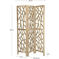 Kave Home - Paravent Avaline - Naturel -KAVE HOME Soldes 2022 33712723 4