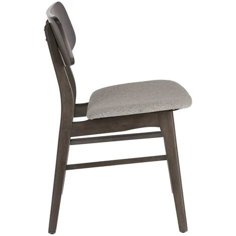 Kave Home - Chaise Selia En Bois D'hévéa Massif Et Placage De Frêne Avec Revêtement Gris Clair - Marron 4 Kave Home - Chaise Selia En Bois D'hévéa Massif Et Placage De Frêne Avec Revêtement Gris Clair - Marron – Image 2