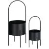 Kave Home - Lot Mash De 2 Cache-pots Ronds Avec Poignée En Métal Noir Ø 25 Cm / Ø 16,5 Cm - Noir 1 Kave Home - Lot Mash De 2 Cache-pots Ronds Avec Poignée En Métal Noir Ø 25 Cm / Ø 16,5 Cm - Noir -KAVE HOME Soldes 2022 34093517 1