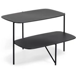 Kave Home - Table D'appoint Wigan Métal Noir 62 X 58 Cm - Noir