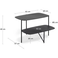 Kave Home - Table D'appoint Wigan Métal Noir 62 X 58 Cm - Noir 7 Kave Home - Table D'appoint Wigan Métal Noir 62 X 58 Cm - Noir -KAVE HOME Soldes 2022 34093527 3