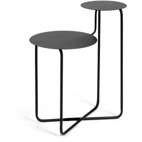 Kave Home - Table D'appoint Ronde Vidalita Métal Noir 56,5 X 35 Cm - Noir 3 Kave Home - Table D'appoint Ronde Vidalita Métal Noir 56,5 X 35 Cm - Noir