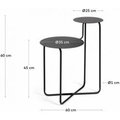 Kave Home - Table D'appoint Ronde Vidalita Métal Noir 56,5 X 35 Cm - Noir 7 Kave Home - Table D'appoint Ronde Vidalita Métal Noir 56,5 X 35 Cm - Noir -KAVE HOME Soldes 2022 34093529 3