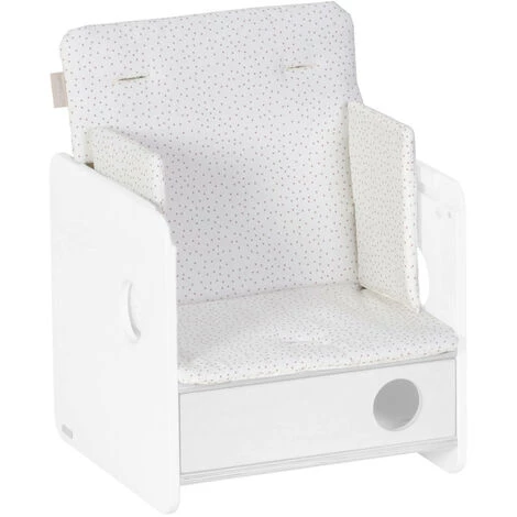 Kave Home - Coussin De Chaise Haute Nuun 100% Coton (GOTS) Pois Rose - Blanc 3 Kave Home - Coussin De Chaise Haute Nuun 100% Coton (GOTS) Pois Rose - Blanc