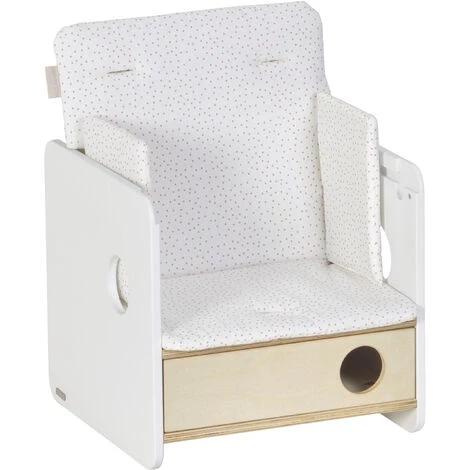 Kave Home - Coussin De Chaise Haute Nuun 100% Coton (GOTS) Pois Rose - Blanc 4 Kave Home - Coussin De Chaise Haute Nuun 100% Coton (GOTS) Pois Rose - Blanc – Image 2