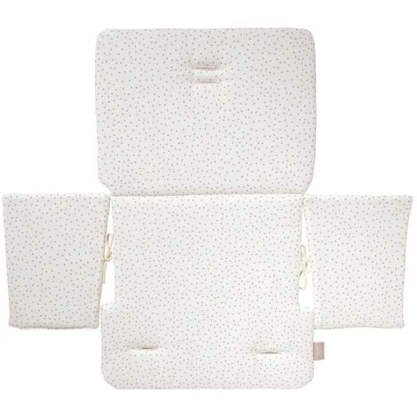 Kave Home - Coussin De Chaise Haute Nuun 100% Coton (GOTS) Pois Rose - Blanc 5 Kave Home - Coussin De Chaise Haute Nuun 100% Coton (GOTS) Pois Rose - Blanc – Image 3