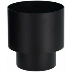 Kave Home - Cache-pot Rond Mash Métal Noir Ø 28 Cm - Noir