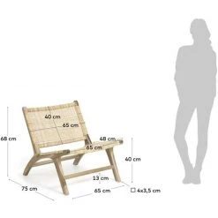 Kave Home - Fauteuil Beida Bois Massif De Tek - Naturel 11 Kave Home - Fauteuil Beida Bois Massif De Tek - Naturel -KAVE HOME Soldes 2022 34830007 5