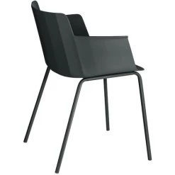 Kave Home - Chaise Avec Accoudoirs Hannia Noire - Noir -KAVE HOME Soldes 2022 34870710 3