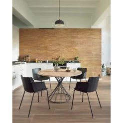 Kave Home - Chaise Avec Accoudoirs Hannia Noire - Noir -KAVE HOME Soldes 2022 34870710 4