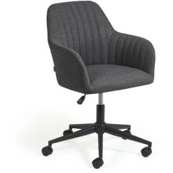 Kave Home - Chaise De Bureau Madina Gris Foncé