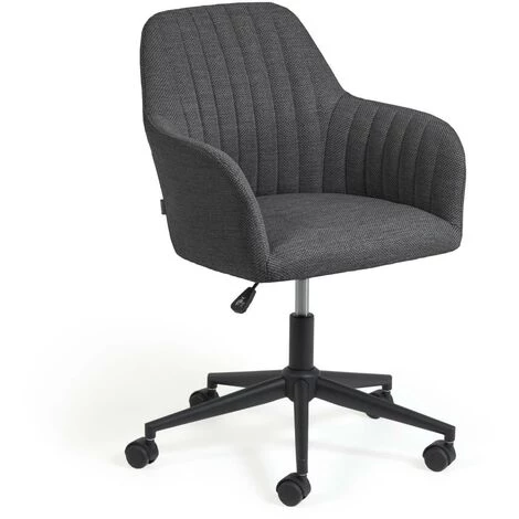 Kave Home - Chaise De Bureau Madina Gris Foncé 3 Kave Home - Chaise De Bureau Madina Gris Foncé