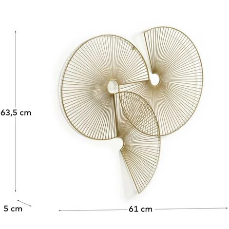 Kave Home - Décoration Murale Ronde Venertia Métal Doré 63,5 X 61 Cm - Doré 5 Kave Home - Décoration Murale Ronde Venertia Métal Doré 63,5 X 61 Cm - Doré – Image 3