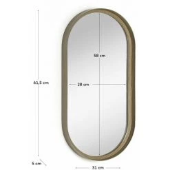 Kave Home - Miroir Mural Tiare Métal Doré 31 X 61,5 Cm -KAVE HOME Soldes 2022 36331889 4