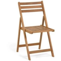 Kave Home - Chaise Pliante D'extérieur Daliana En Bois Massif D'acacia FSC 100% - Naturel