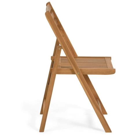 Kave Home - Chaise Pliante D'extérieur Daliana En Bois Massif D'acacia FSC 100% - Naturel 4 Kave Home - Chaise Pliante D'extérieur Daliana En Bois Massif D'acacia FSC 100% - Naturel – Image 2
