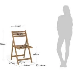 Kave Home - Chaise Pliante D'extérieur Daliana En Bois Massif D'acacia FSC 100% - Naturel 11 Kave Home - Chaise Pliante D'extérieur Daliana En Bois Massif D'acacia FSC 100% - Naturel -KAVE HOME Soldes 2022 36647806 5