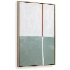 Kave Home - Tableau Malvern Vert Et Blanc 50 X 70 Cm - Vert