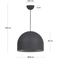 Kave Home - Suspension Karina Aluminium Noir - Noir 9 Kave Home - Suspension Karina Aluminium Noir - Noir -KAVE HOME Soldes 2022 37329261 4