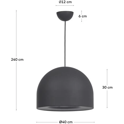 Kave Home - Suspension Karina Aluminium Noir - Noir 6 Kave Home - Suspension Karina Aluminium Noir - Noir – Image 4