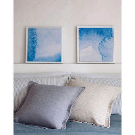 Kave Home - Lot Maeva De 2 Tableaux En Bois Blanc Eaux Bleues Et Blanches 40 X 40 Cm - Bleu 4 Kave Home - Lot Maeva De 2 Tableaux En Bois Blanc Eaux Bleues Et Blanches 40 X 40 Cm - Bleu – Image 2