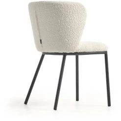 Kave Home - Chaise Ciselia Bouclette Blanc Et Métal Noir - Blanc 9 Kave Home - Chaise Ciselia Bouclette Blanc Et Métal Noir - Blanc -KAVE HOME Soldes 2022 39493440 3