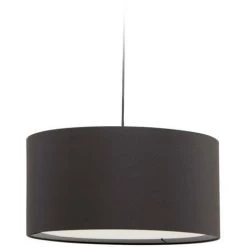 Kave Home - Abat-jour Suspension Santana Gris Avec Diffuseur Blanc Ø 40 Cm - Gris
