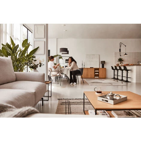 Kave Home - Abat-jour Suspension Santana Gris Avec Diffuseur Blanc Ø 40 Cm - Gris 4 Kave Home - Abat-jour Suspension Santana Gris Avec Diffuseur Blanc Ø 40 Cm - Gris – Image 2