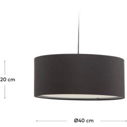 Kave Home - Abat-jour Suspension Santana Gris Avec Diffuseur Blanc Ø 40 Cm - Gris 7 Kave Home - Abat-jour Suspension Santana Gris Avec Diffuseur Blanc Ø 40 Cm - Gris -KAVE HOME Soldes 2022 39493441 3