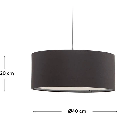 Kave Home - Abat-jour Suspension Santana Gris Avec Diffuseur Blanc Ø 40 Cm - Gris 5 Kave Home - Abat-jour Suspension Santana Gris Avec Diffuseur Blanc Ø 40 Cm - Gris – Image 3