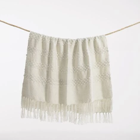 Kave Home - Plaid Beva Blanc 125 X 150 Cm - Blanc 4 Kave Home - Plaid Beva Blanc 125 X 150 Cm - Blanc – Image 2