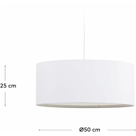 Kave Home - Abat-jour Suspension Santana Blanc Avec Diffuseur Blanc Ø 50 Cm - Blanc 5 Kave Home - Abat-jour Suspension Santana Blanc Avec Diffuseur Blanc Ø 50 Cm - Blanc – Image 3