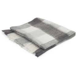Kave Home - Plaid Catarina Carreaux Blanc Et Gris 125 X 150 Cm - Multicolore