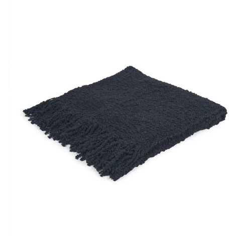 Kave Home - Plaid Corel Noir 125 X 150 Cm - Noir 3 Kave Home - Plaid Corel Noir 125 X 150 Cm - Noir