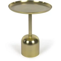 Kave Home - Table D'appoint Ronde Adaluz En Métal Doré Ø 37 Cm - Doré