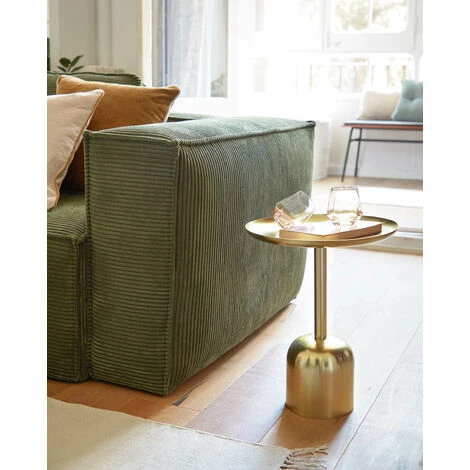 Kave Home - Table D'appoint Ronde Adaluz En Métal Doré Ø 37 Cm - Doré 4 Kave Home - Table D'appoint Ronde Adaluz En Métal Doré Ø 37 Cm - Doré – Image 2