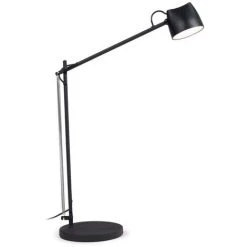 Kave Home - Lampe De Table Eldina En Métal Finition Noire - Noir