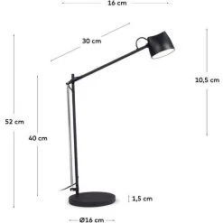 Kave Home - Lampe De Table Eldina En Métal Finition Noire - Noir 9 Kave Home - Lampe De Table Eldina En Métal Finition Noire - Noir -KAVE HOME Soldes 2022 40323196 4