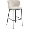 Kave Home - Tabouret Ciselia Bouclette Blanc Et Métal Noir Hauteur 75 Cm - Blanc 2 Kave Home - Tabouret Ciselia Bouclette Blanc Et Métal Noir Hauteur 75 Cm - Blanc -KAVE HOME Soldes 2022 40470773 1