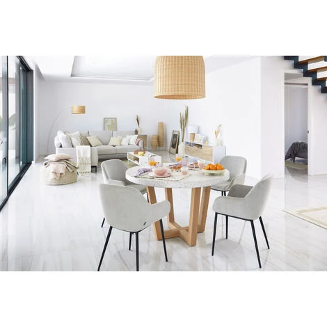 Kave Home - Tableau Naira Cercle Noir 60 X 90 Cm - Beige 4 Kave Home - Tableau Naira Cercle Noir 60 X 90 Cm - Beige – Image 2