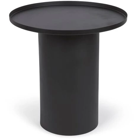 Kave Home - Table D'appoint Ronde Fleksa En Métal Noir Ø 45cm - Noir 3 Kave Home - Table D'appoint Ronde Fleksa En Métal Noir Ø 45cm - Noir