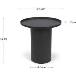 Kave Home - Table D'appoint Ronde Fleksa En Métal Noir Ø 45cm - Noir 7 Kave Home - Table D'appoint Ronde Fleksa En Métal Noir Ø 45cm - Noir -KAVE HOME Soldes 2022 41308147 3