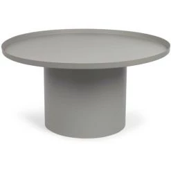 Kave Home - Table D'appoint Ronde Fleksa En Métal Gris Ø 72cm - Gris