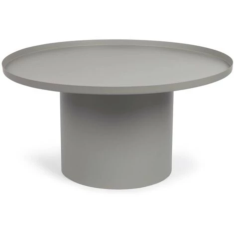 Kave Home - Table D'appoint Ronde Fleksa En Métal Gris Ø 72cm - Gris 3 Kave Home - Table D'appoint Ronde Fleksa En Métal Gris Ø 72cm - Gris