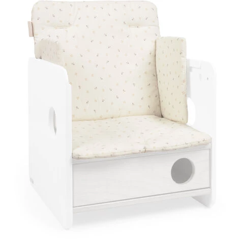 Kave Home - Coussin Chaise Haute Yamile 100 % Coton Biologique (GOTS) Beige Avec Feuilles Multicolores - Beige 4 Kave Home - Coussin Chaise Haute Yamile 100 % Coton Biologique (GOTS) Beige Avec Feuilles Multicolores - Beige – Image 2