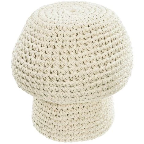 Kave Home - Pouf Enrica En Forme De Champignon Blanc Ø 30 Cm - Blanc 3 Kave Home - Pouf Enrica En Forme De Champignon Blanc Ø 30 Cm - Blanc