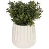 Kave Home - Plante Artificielle Milan Leaves Avec Pot En Céramique Blanc 23,5 Cm - Blanc -KAVE HOME Soldes 2022 41549824 1