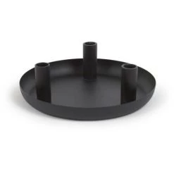 Kave Home - Bougeoir Eire En Métal Noir 8cm - Noir